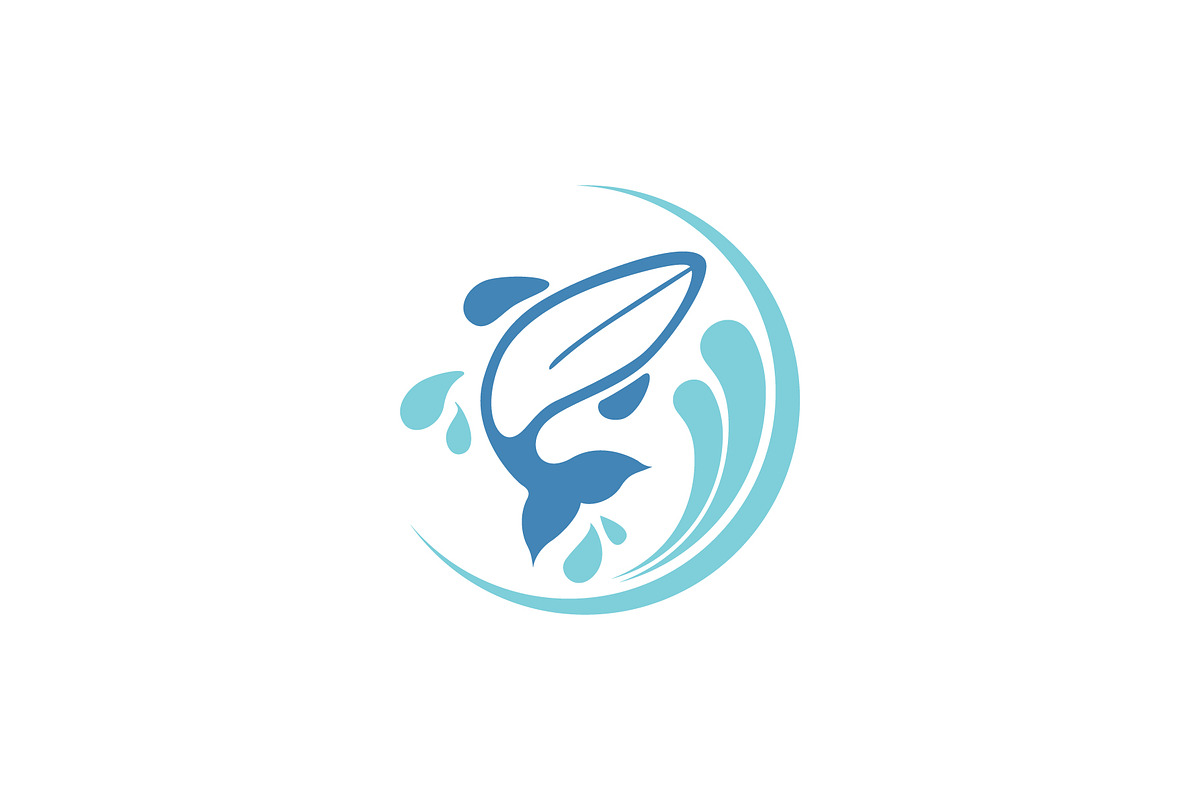Whale Surf Board Logo, a Branding & Logo Template by thetelly
