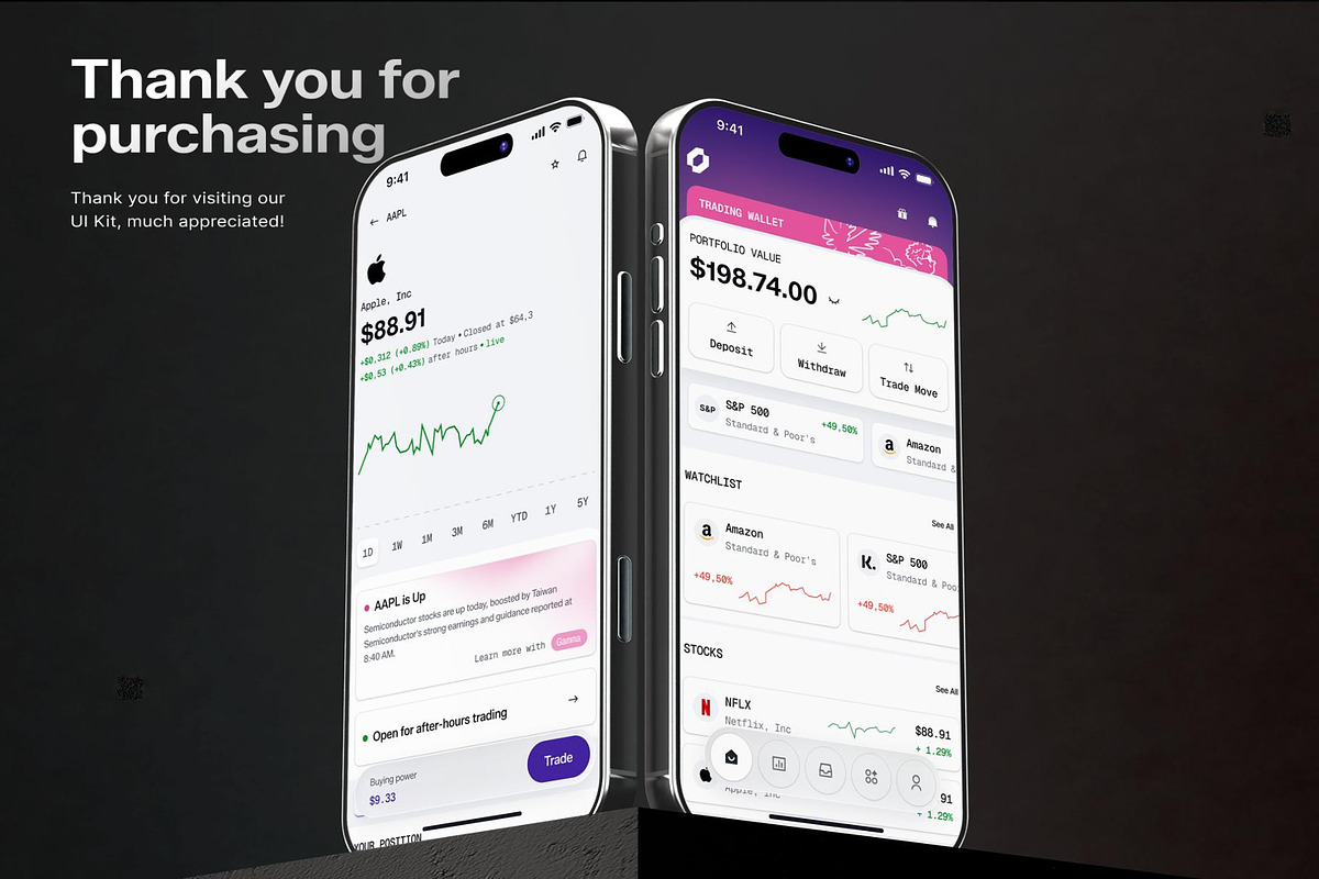 Cepeq — Stock Finance App UI Kit, an UI Kit Template by Lumina_ui_ux202 (Photo 6 of 6)