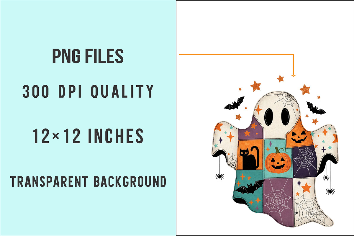 Patchwork Ghost Png Patchwork PNG, an Illustration by SinaCreation (Photo 6 of 7)