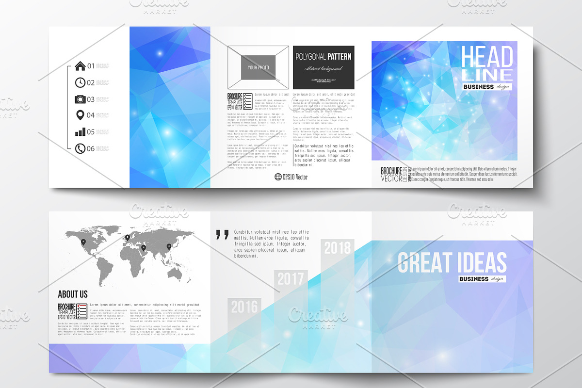 Bundle of 25 brochure templates, a Decorative Illustration by VectorShop (Photo 11 of 25)