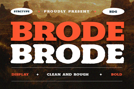 BRODE | Bold Display Slab Serif, a Slab Serif Font by StoricType