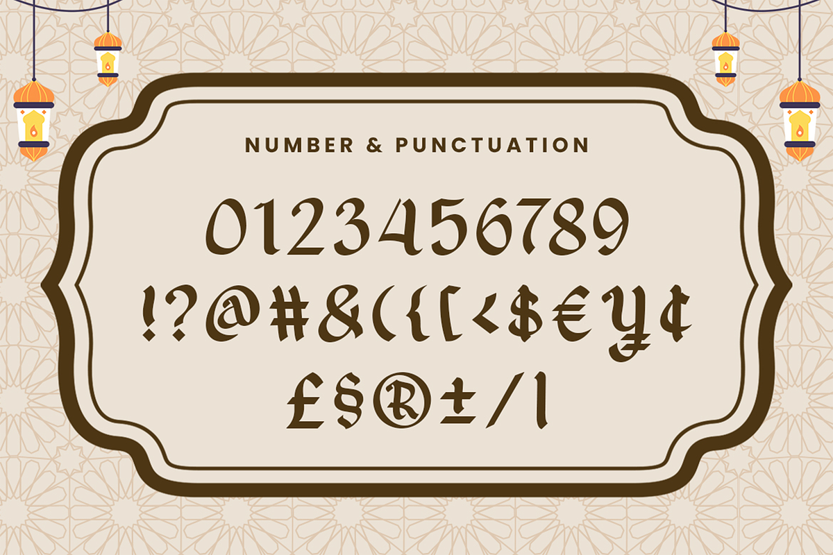 Selamat Raya– Arabic Decorative Font, a Font by Pekotype (Photo 5 of 15)