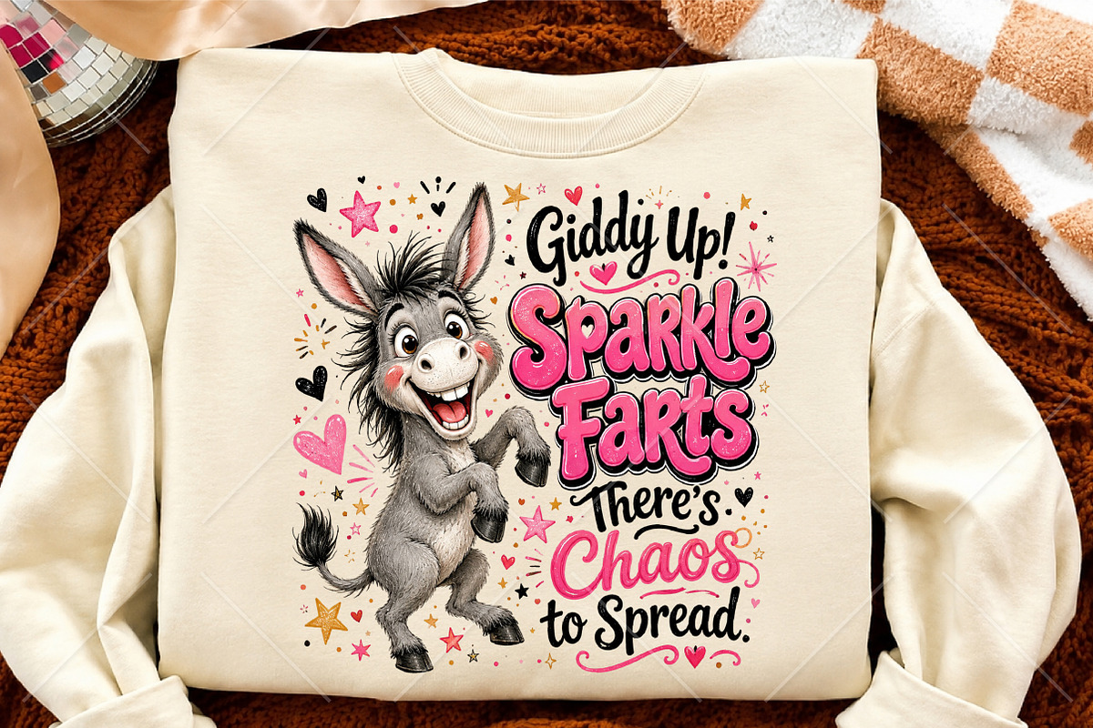 Funny Donkey PNG – Sparkle Farts, a Seasonal Illustration by Canvas Craft (Photo 4 of 6)