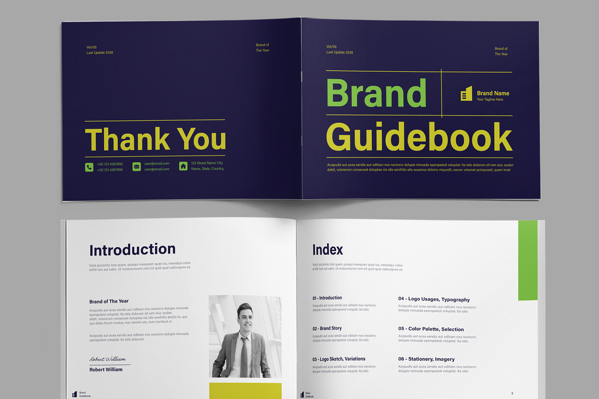 Brand Guidebook Template, a Brochure Template by ContestDesign (Photo 2 of 5)