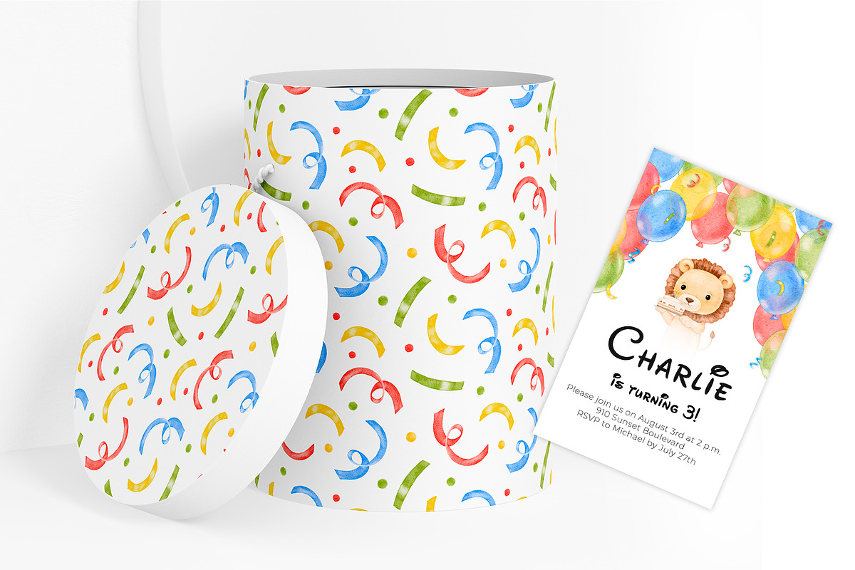 Baby Birthday watercolor clipart, a Seasonal Illustration by Eves_Aquadreams (Photo 12 of 13)