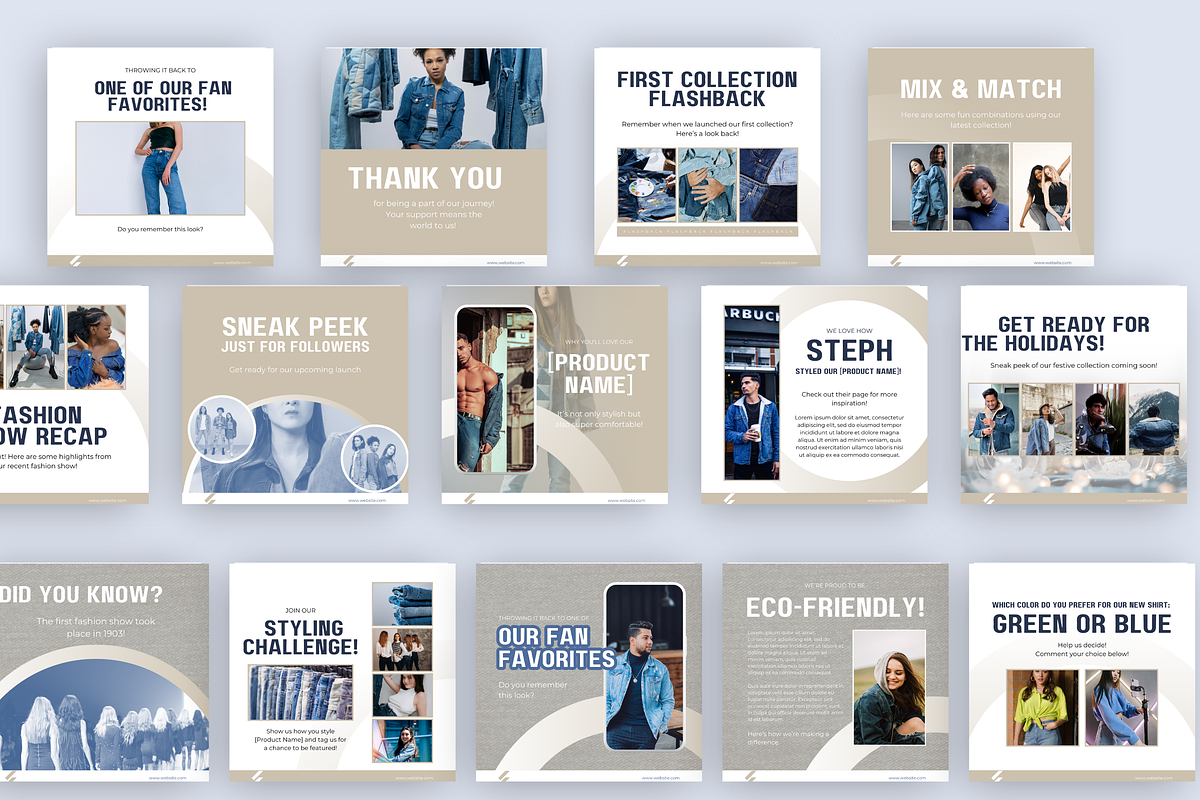 DENIM CLOTHING STORE SOCIAL MEDIA, a Social Media Template by Daring Digies (Photo 3 of 8)