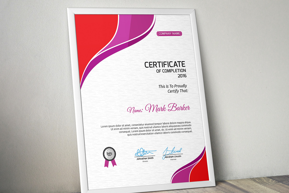 Certificate Word | PSD | AI, a Stationery Template by Curve Design (Photo 1 of 3)