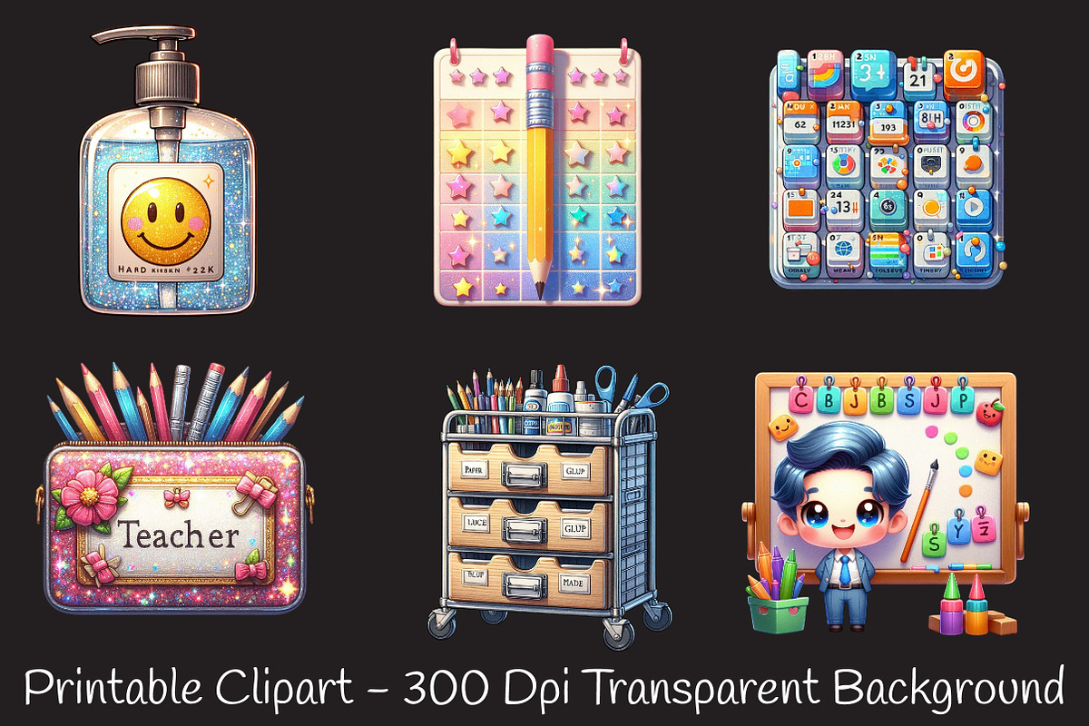 Back To School Classroom Clipart, an Illustration by RobertsArt (Photo 3 of 7)