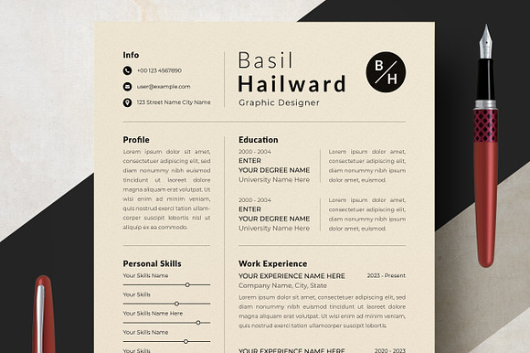 Clean Resume Template with References preview 8
