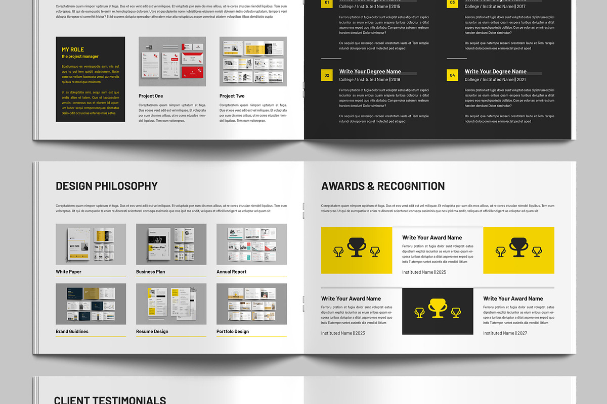 Resume Booklet Design Layout, a Resume Template by MightyDesign (Photo 4 of 9)