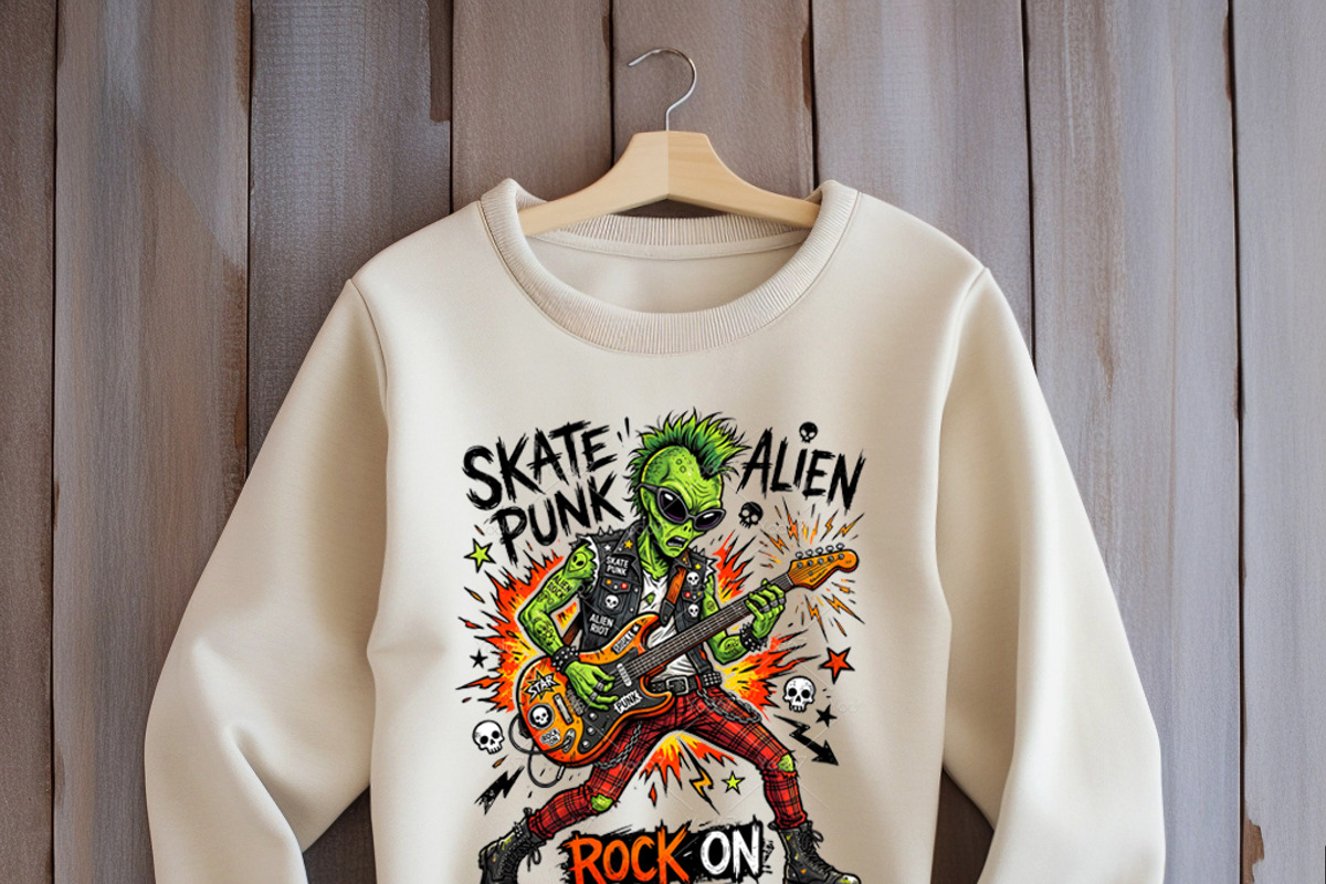 Alien playing an electric guitar., a Decorative Illustration by yod67 (Photo 5 of 6)