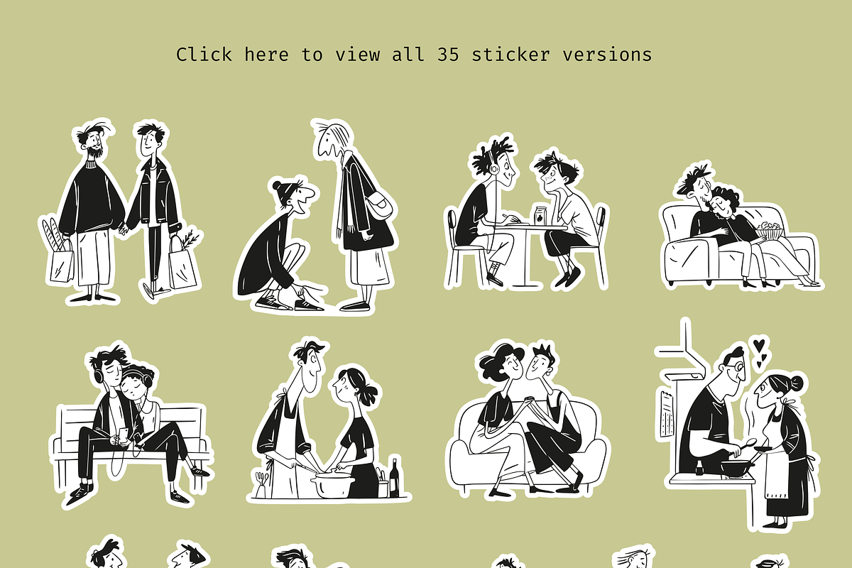 Love is: Line Art Couples, a Person Illustration by Veyla (Photo 5 of 13)