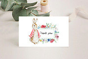 Watercolor Peter Rabbit Clipart, an Animal Illustration by SvetaArtStore (Thumbnail 15 of 15)