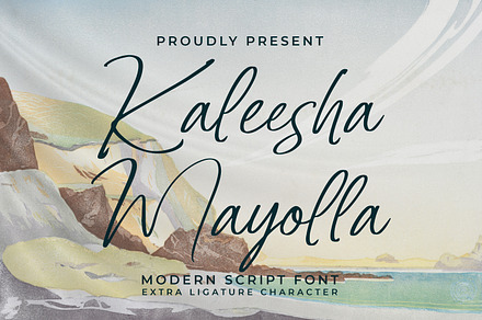 Kaleesha Mayolla, a Script Font by Integritype Studio