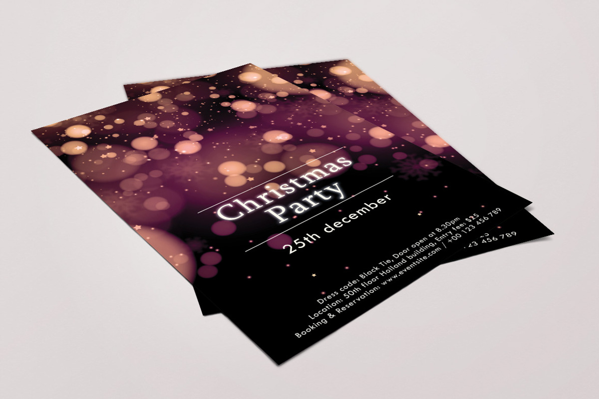 Christmas party poster, a Flyer Template by DutchDigitalDesign (Photo 2 of 2)
