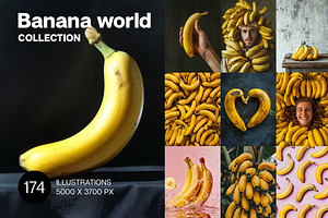 174 Banana world images, a Food & Drink Photo by Handmadefont