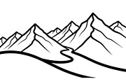 50 Mountain Landscape Silhouette Bun, an Illustration by Designer_Momina (Thumbnail 6 of 51)