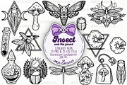 Insect and Forest Lineart, bugs SVG, an Animal Illustration by Sonch' s Curiosities (Thumbnail 1 of 2)