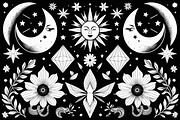 Mystic Moon and Nature Bundle, an Illustration by Creativeshirt (Thumbnail 2 of 9)