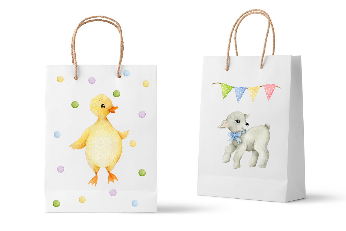 Watercolor Spring Collection., an Animal Illustration by Kira Konoshenko (Photo 6 of 21)