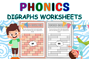 Digraph Worksheets Kindergarten, a Templates & Theme by Premium Digital Templates (Thumbnail 1 of 3)