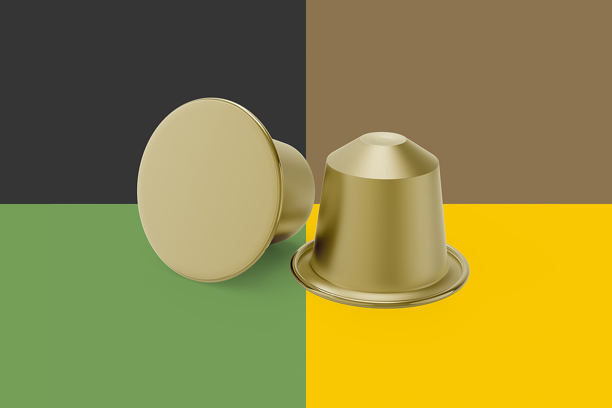 Coffee Capsules Pack 4 views, a Cups & Container Mockup by easymock (Photo 11 of 12)