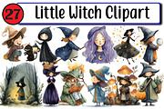 Little Witch Clipart, an Illustration by Design Market (Thumbnail 1 of 3)