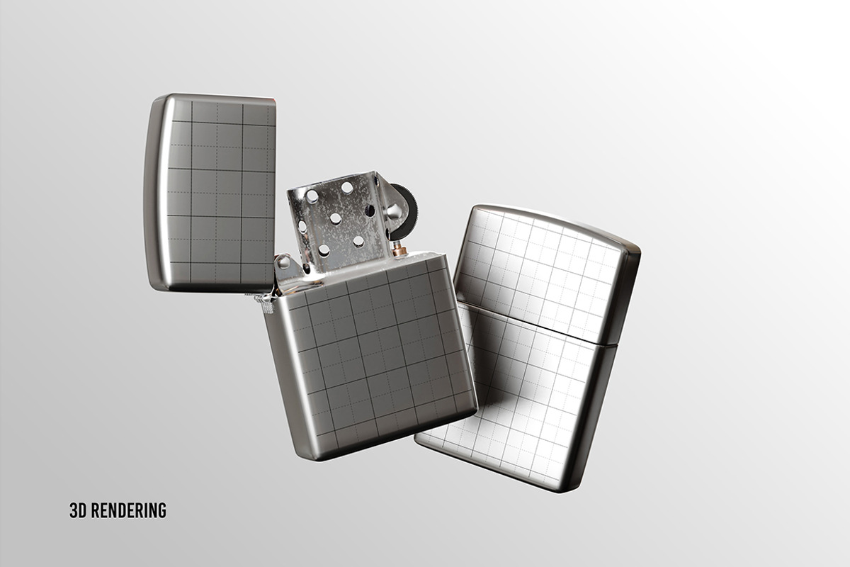 Zippo Lighter Mockup, a Product Mockup by Modaldesain (Photo 4 of 4)