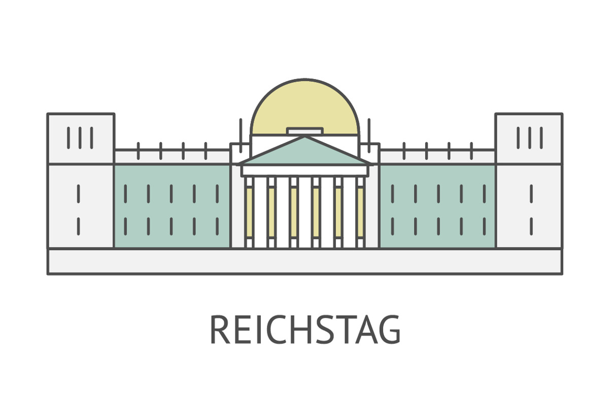 Famous Germany travel landmarks, an Object Graphic by flatart (Photo 2 of 4)