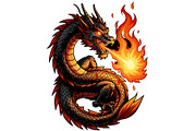 Fire Breathing Dragon, an Animal Illustration by Sharon Schwalbe (Thumbnail 5 of 5)