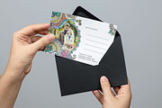 Mandala Postcard + Poster Invitation, a Card Template by Nimbalagi Studio (Thumbnail 5 of 5)