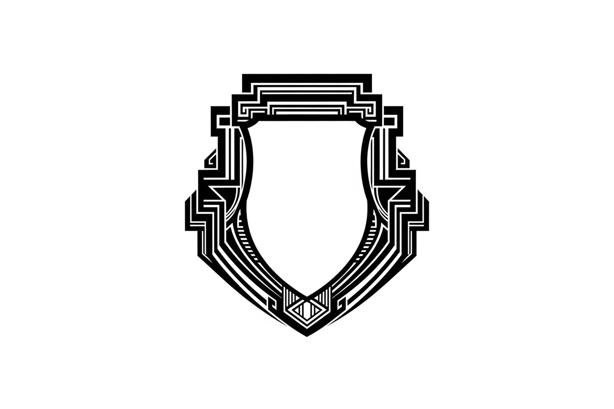Art Deco Shield Frame SVG Bundle, an Illustration by Creativeshirt (Photo 6 of 31)