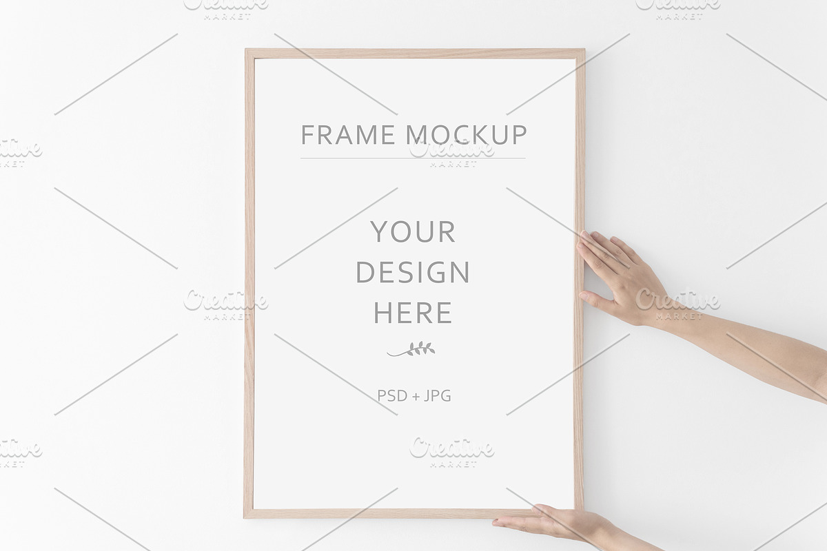 Wooden Frame Mockup Bundle., a Print Template by Kate Roubin (Photo 2 of 9)