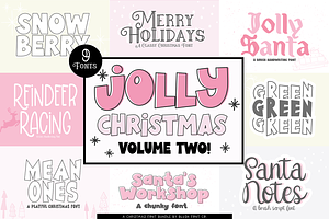 JOLLY CHRISTMAS FONT BUNDLE Vol. 2