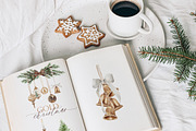 Gold Christmas Watercolor Clipart, a Decorative Illustration by Beigetime (Thumbnail 6 of 18)