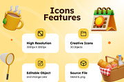 3D Summer Illustrations, an Environmental 3D Model by Rakata Studio (Thumbnail 2 of 6)