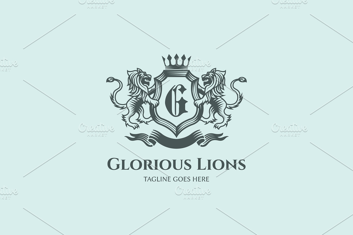 Glorious Lions Letter G Shield Logo, a Branding & Logo Template by ashenterprise (Photo 2 of 3)
