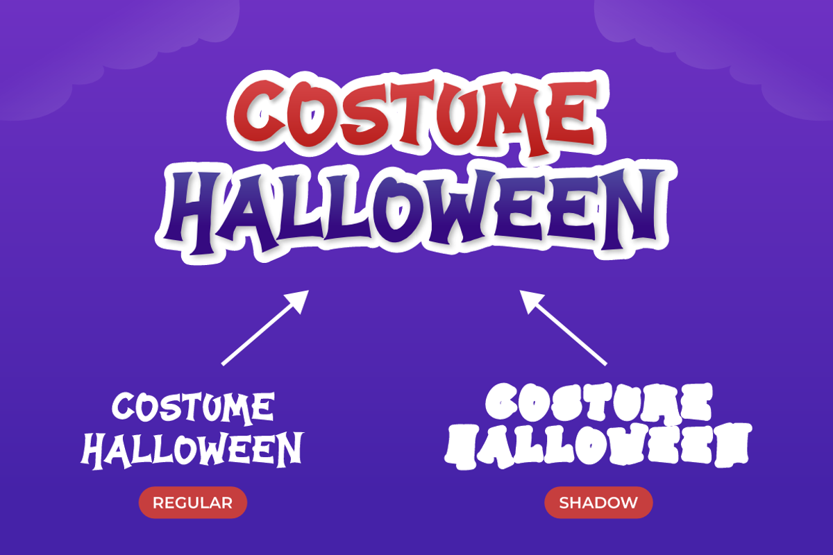 Costume Halloween Font, a Handwritten Font by QR Design Studio (Photo 2 of 8)