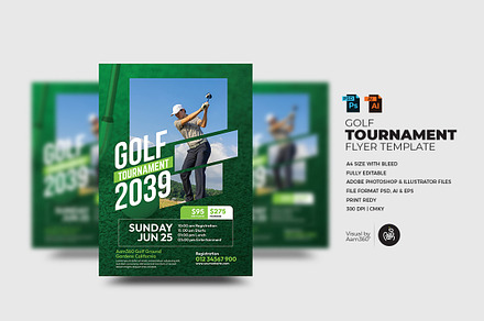 Golf Tournament Flyer Template, a Flyer Template by Aam360