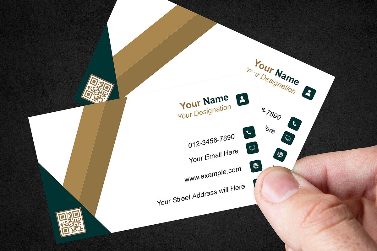 Clean Professional Business Card PSD preview 3