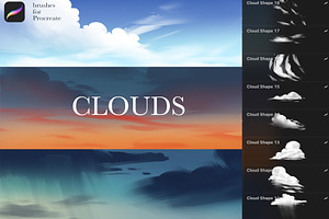 Clouds Procreate Brushes Stamps
