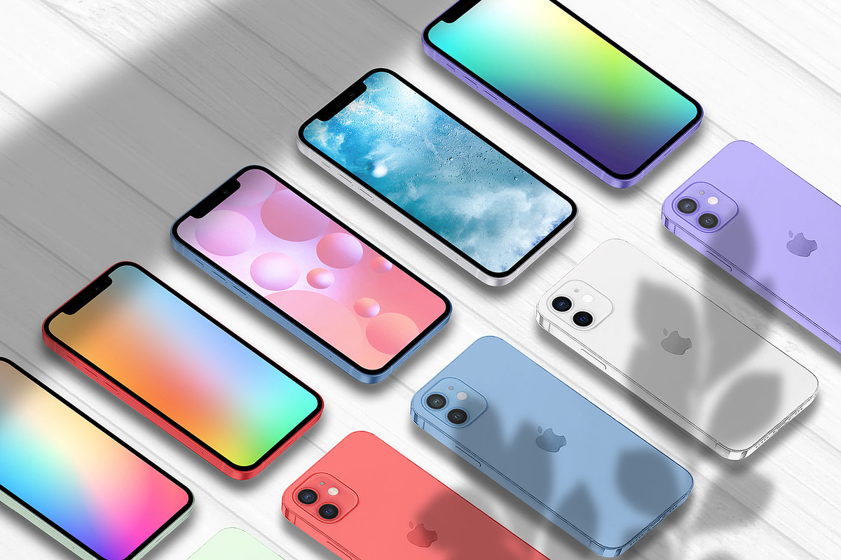 Realistic 3D iPhone Mock-Up Bundle 2, an iPhone Mockup by Graphicsworld125 (Photo 5 of 15)