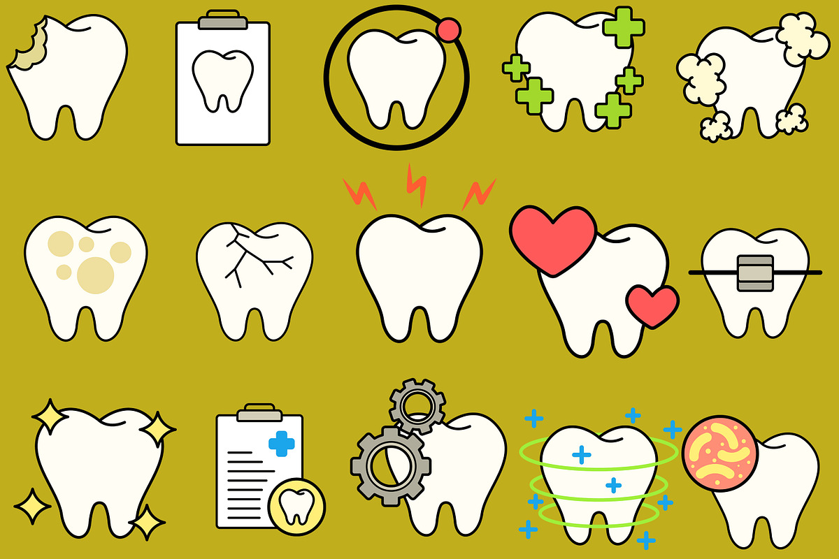 Tooth Illustration Pack, an Illustration by baii09 (Photo 2 of 2)