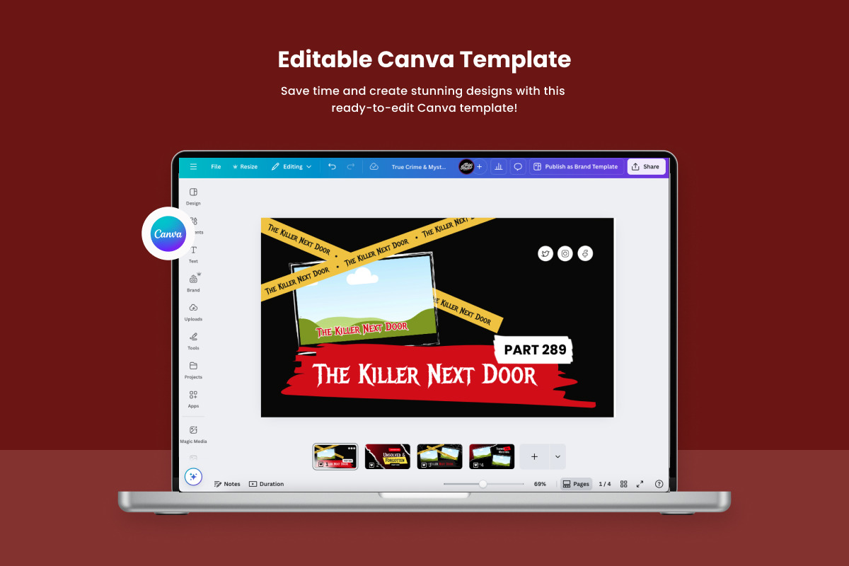 True Crime YouTube Thumbnail Design, a Social Media Template by twinstd (Photo 3 of 4)
