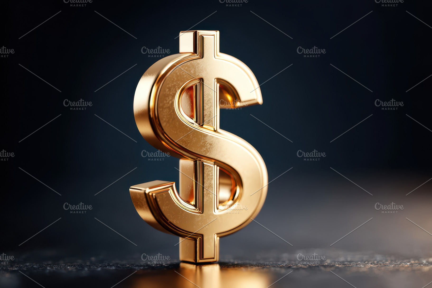 Gold dollar sign on dark background, a Business Photo by AlyaAnd