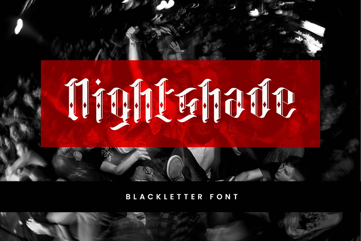 Nightshade Blackletter Font, a Blackletter Font by UICreative (Photo 1 of 13)