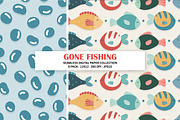 Gone Fishing Seamless Pattern Set, a Pattern Graphic by Alanna Messina Design Co (Thumbnail 3 of 9)