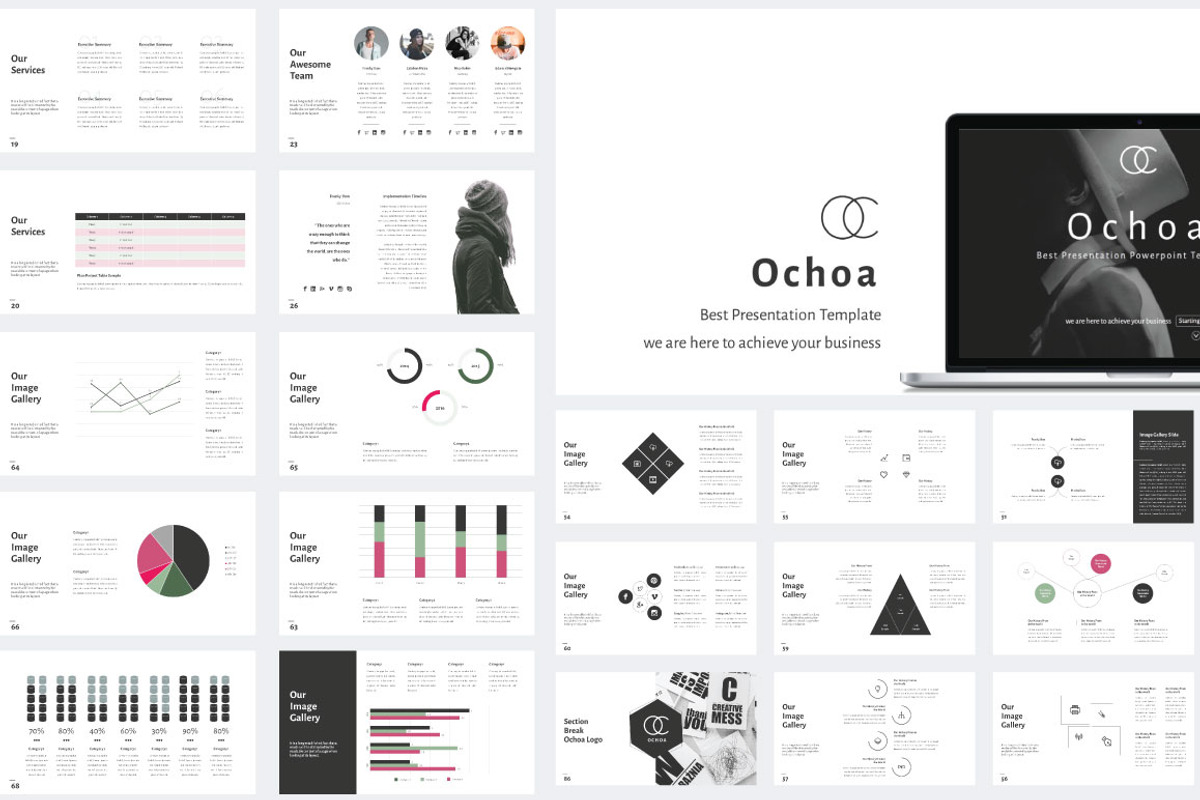 Ochoa Minimal Powerpoint Template, a Presentation Template by Graphicslide (Photo 1 of 4)