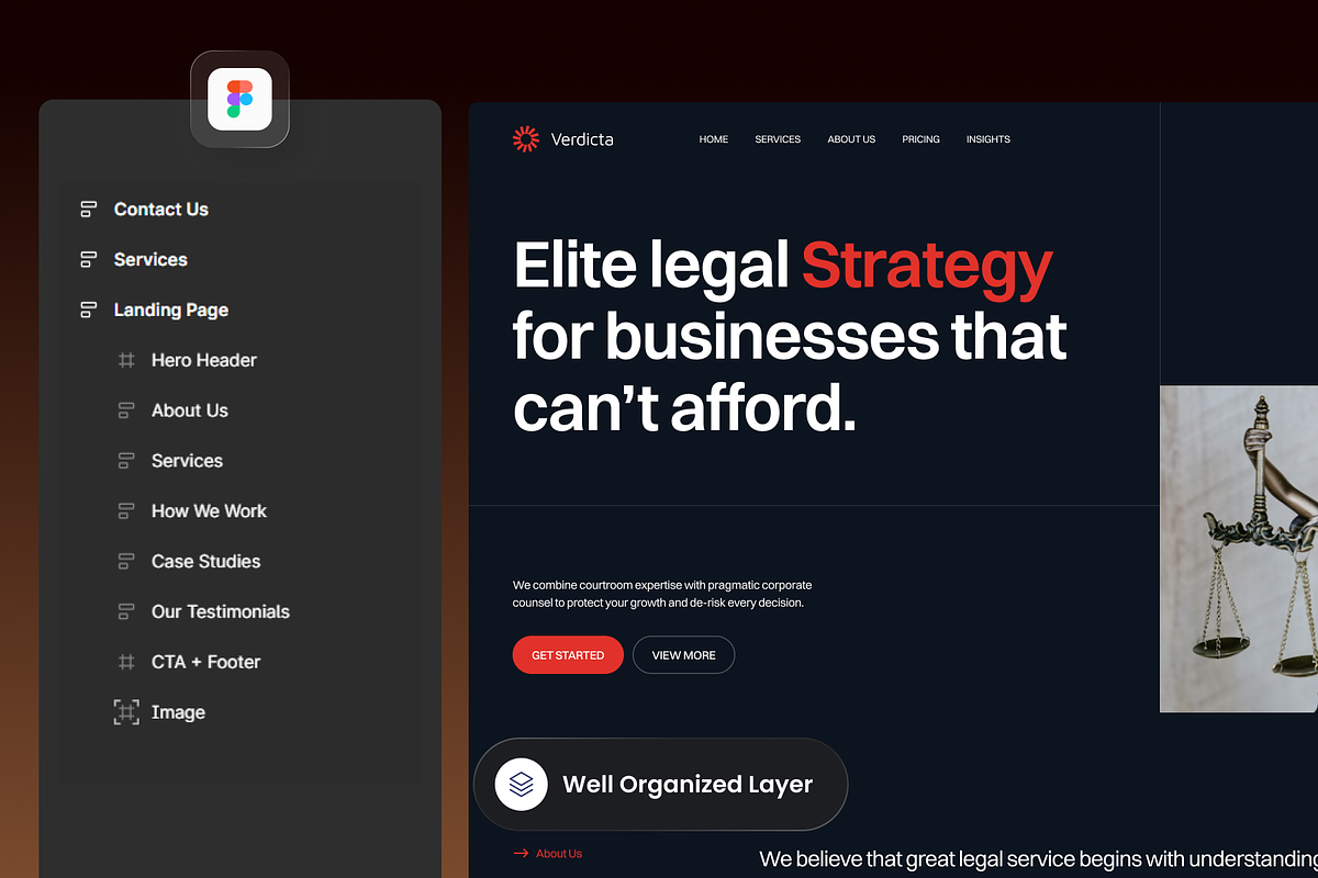 Verdicta - Law Firm Landing Page preview 2