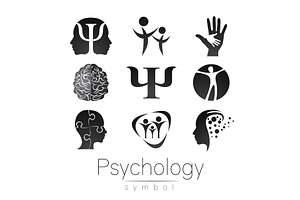 Modern Sign Set of Psychology
